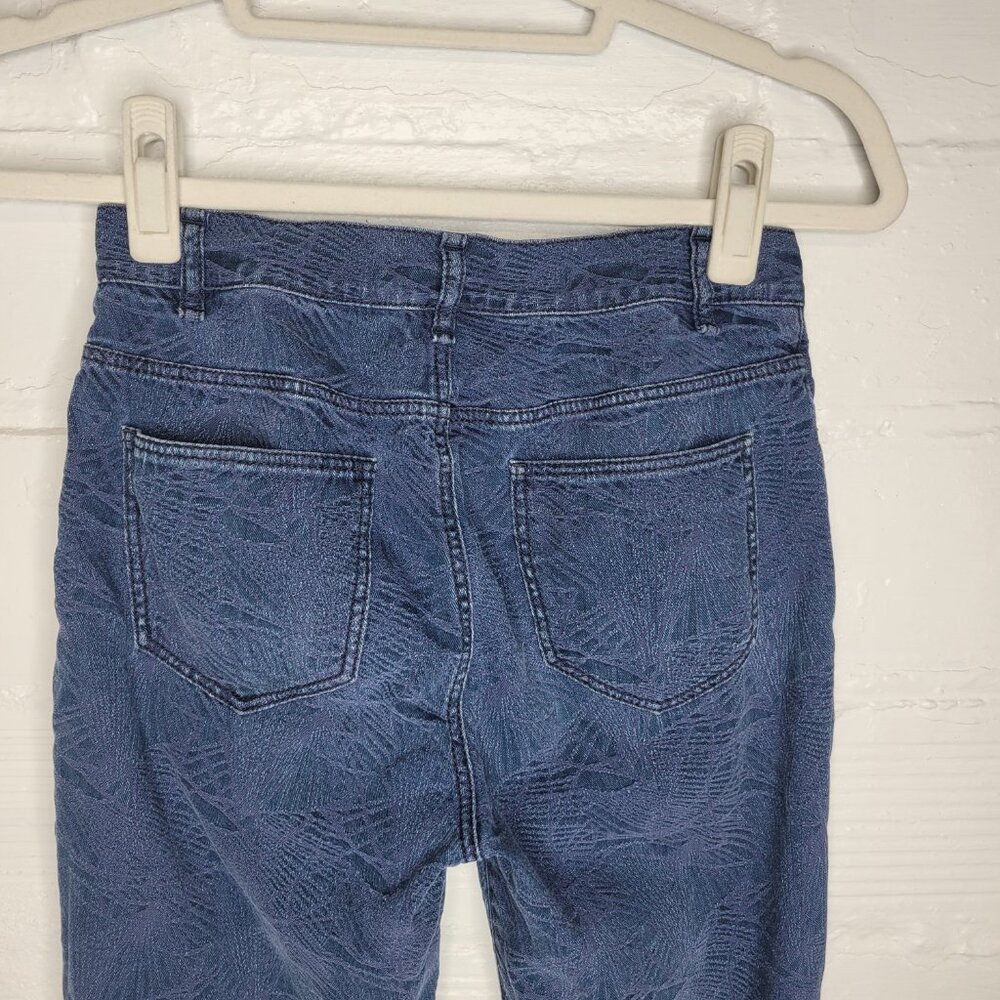 Lafayette 148 Women's Size 2 Jeans Textured Print Crop - Picture 4 of 5